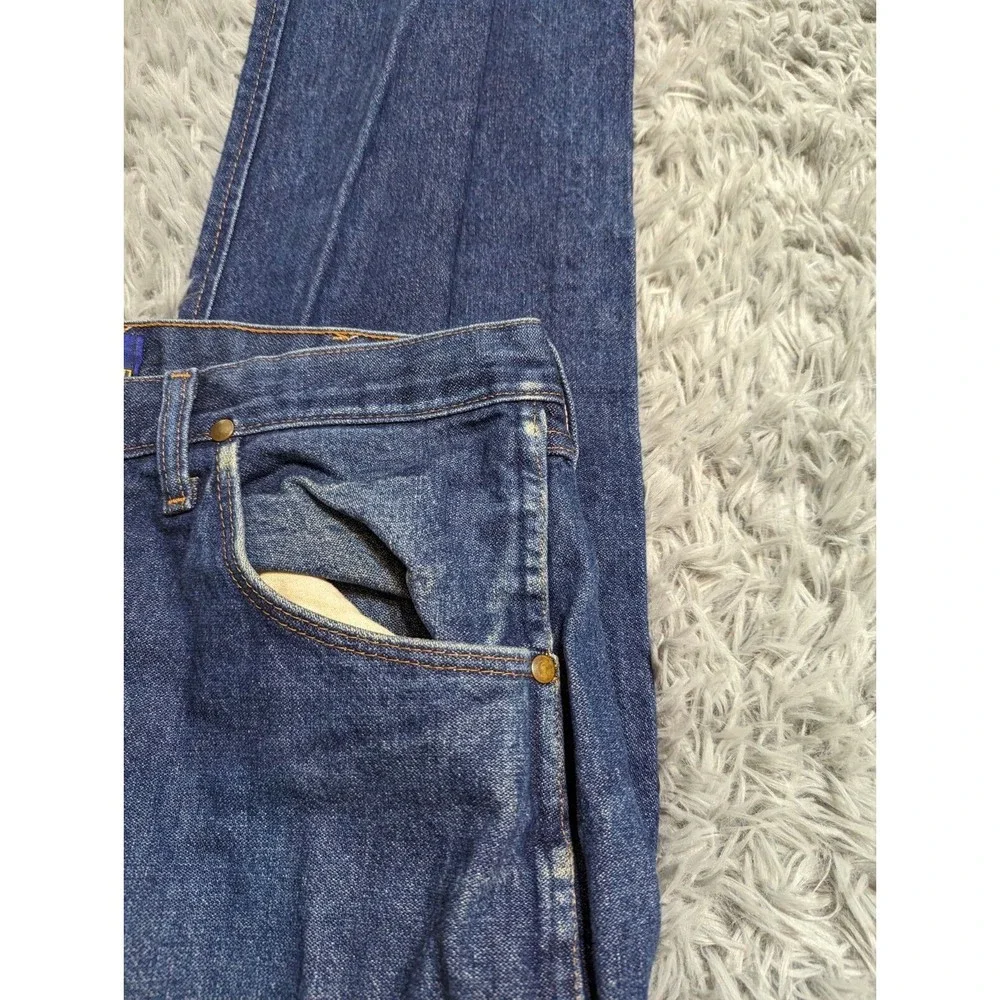 Wrangler Denim Blue Jeans Adult Size 35x32  Regular Fit Cowboy 47MWZ Mens Cotton